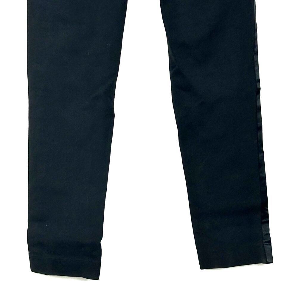 Vince Legging Womens XSmall Elastic Waist Black Satin Stripe Pants Poly Blend - Picture 8 of 9